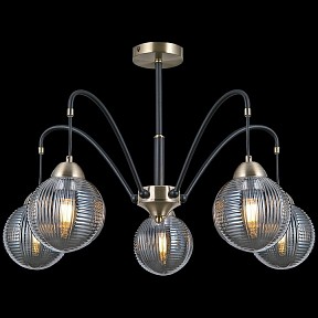 Люстра на штанге ILLUMICO  бронза арт. IL0433-5PSQ-79 BK AB