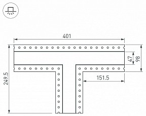 Соединитель для треков Arlight S-LUX серый арт. 030107