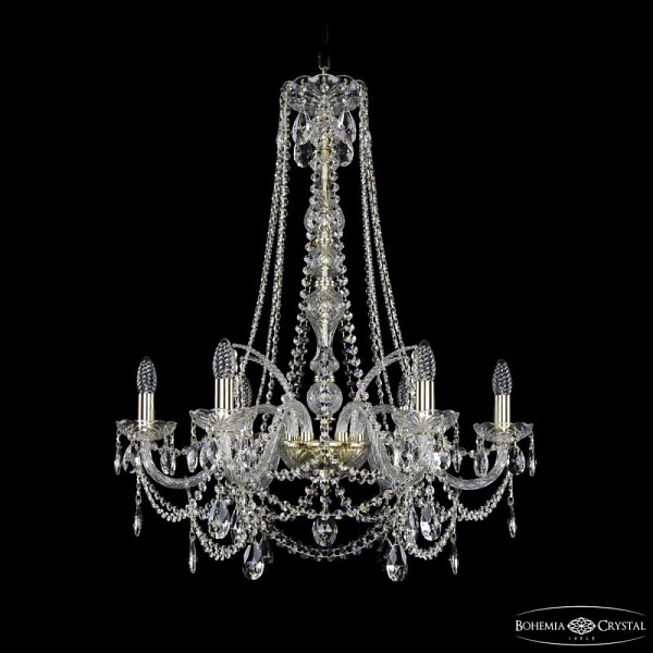 Подвесная люстра Bohemia Ivele Crystal 1411 золото арт. 1411/6/240/h-83 G