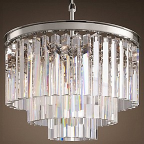 Подвесная люстра Imperiumloft Rh 1920S Odeon Clear Glass Fringe хром арт. 40.1539