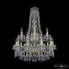 Подвесная люстра Bohemia Ivele Crystal 1410 золото арт. 1410/10+5/195/h-74/2d G V7010