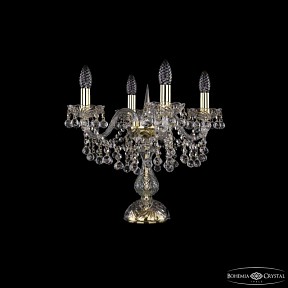 Настольная лампа декоративная Bohemia Ivele Crystal 1409 золото арт. 1409L/4/141-39 G