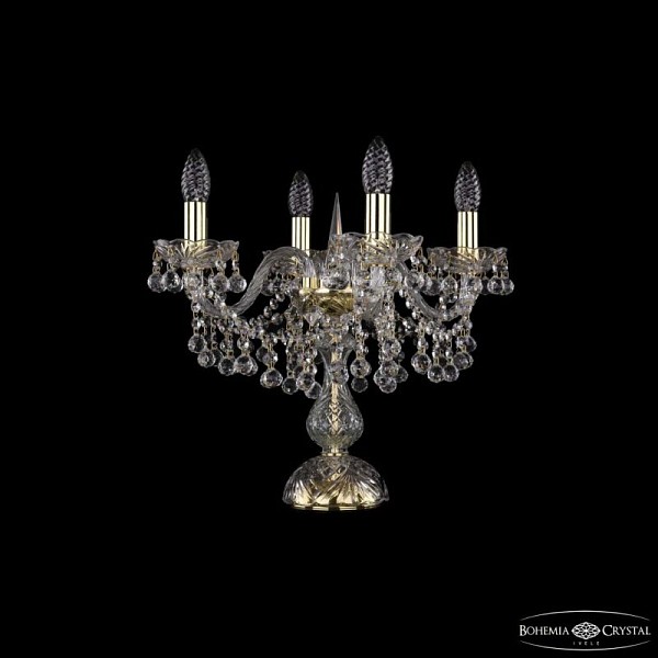 Настольная лампа декоративная Bohemia Ivele Crystal 1409 золото арт. 1409L/4/141-39 G