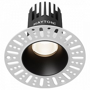 Встраиваемый светильник Maytoni Dip черный арт. DL119-10W-4K-TRS-B