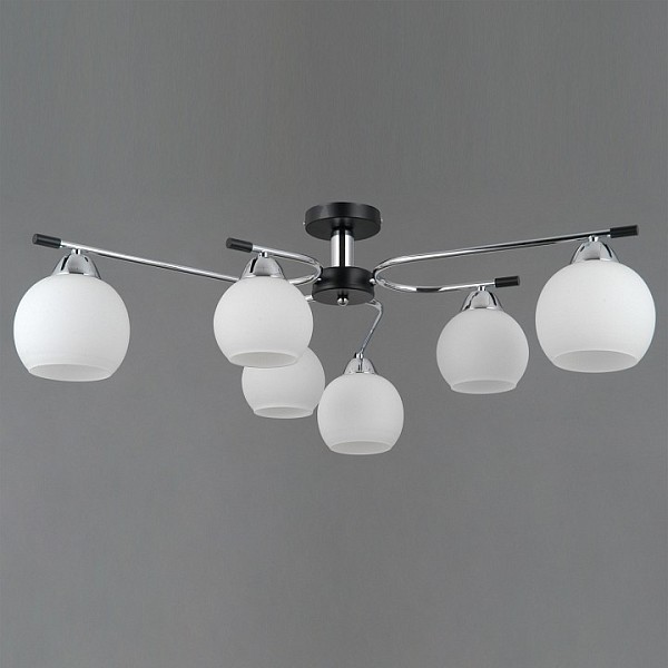 Потолочная люстра ILLUMICO LIBRA хром арт. IL0638-6CSQ-24 CR BK LIBRA