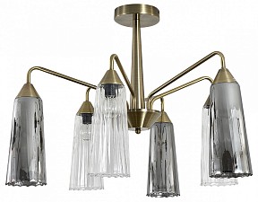 Люстра на штанге Indigo Campana коричневый арт. 13028/6R Brass
