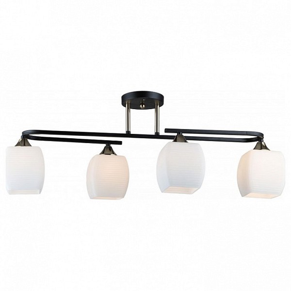 Люстра на штанге Imex MD.5485 черный арт. MD.5485-4-S-BK+FGD