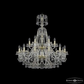 Подвесная люстра Bohemia Ivele Crystal 1409 золото арт. 1409/12+6/300/XL-94/2d G