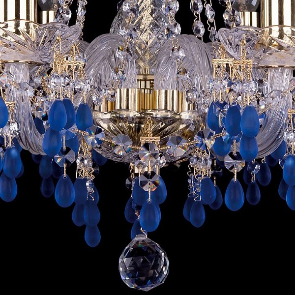 Подвесная люстра Bohemia Ivele Crystal 1410 золото арт. 1410/6/160/G/V3001