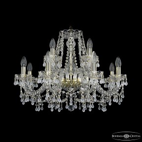 Подвесная люстра Bohemia Ivele Crystal 1410 золото арт. 1410/8+4/240 G V0300