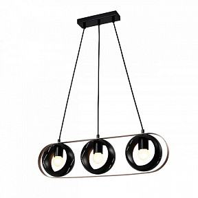 Подвесной светильник Imex Rolf черный арт. MD.21744-3-P-BK+CP