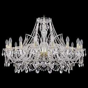 Подвесная люстра Bohemia Ivele Crystal 1411 золото арт. 1411/16/360/G