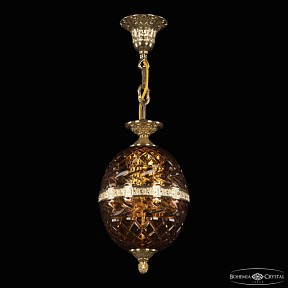 Подвесная люстра Bohemia Ivele Crystal 5680 золото арт. 5680/18 G Amber/M-1F