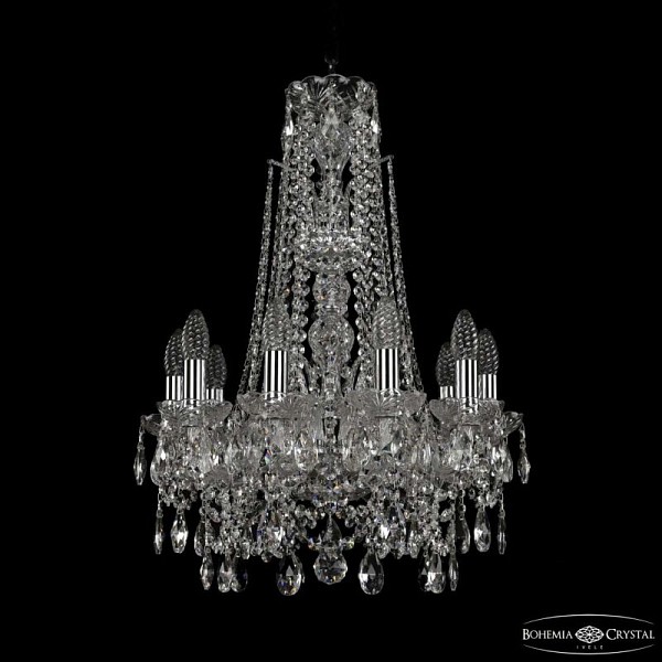 Подвесная люстра Bohemia Ivele Crystal 1411 никель арт. 1411/10/141/XL-66 Ni