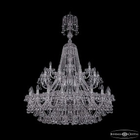Подвесная люстра Bohemia Ivele Crystal 1409 никель арт. 1409/20+10+5/400/XL-152/2d Ni