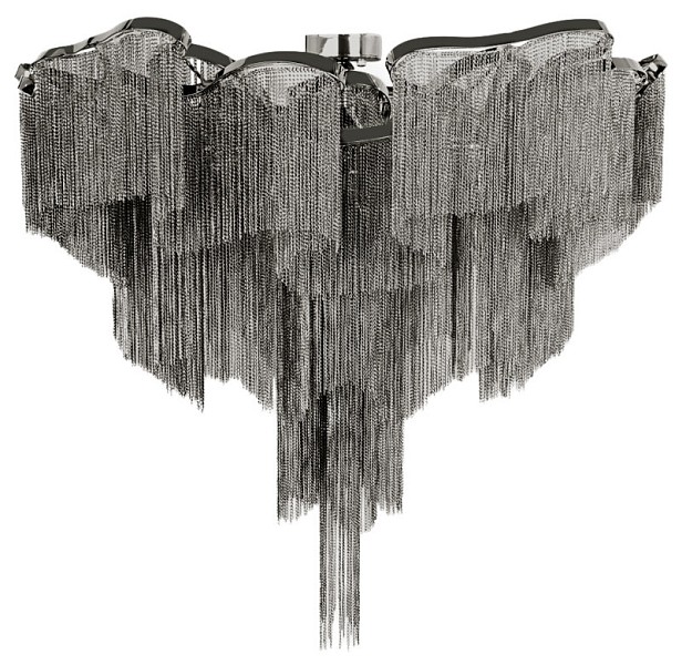 Люстра на штанге Loft it Stream серый арт. 10208/1000C Gunmetal