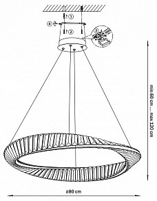 Подвесной светильник Lightstar Vidare золото арт. 699083
