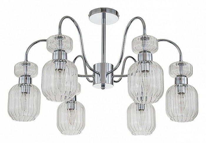 Люстра на штанге Escada Gloss серый арт. 1141/6PL Chrome/Clear