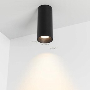 Накладной светильник Arlight SP-POLO-SURFACE-R65-8W Warm3000 (BK-BK, 40 deg) черный арт. 027506