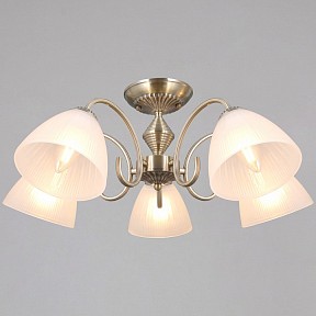 Люстра на штанге ILLUMICO  бронза арт. IL0897-5CSQ-26 AB ELITE