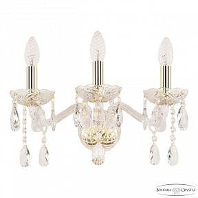 Бра Bohemia Ivele Crystal 107 золото арт. 107B/3/165 G