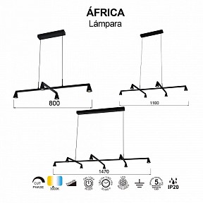 Подвесная люстра Mantra Africa черный арт. 9408