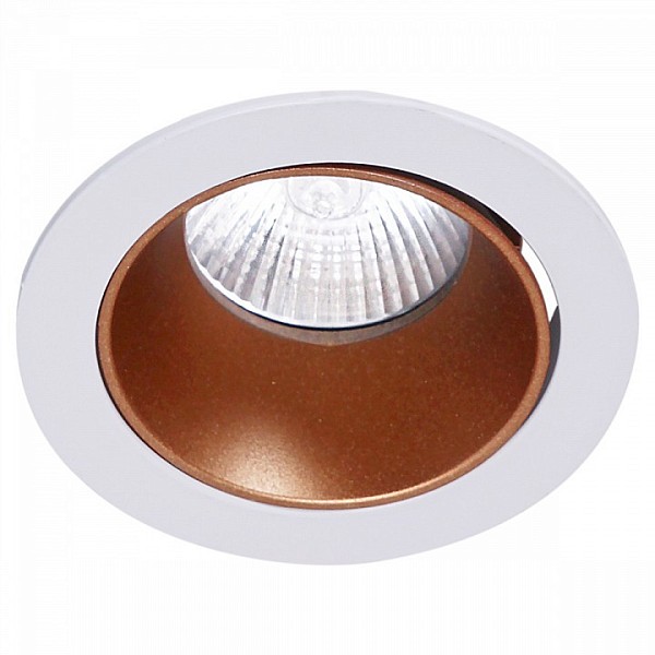 Встраиваемый светильник Reluce 16085 белый арт. 16085-9.0-001PT MR16 WT+ROSE GD