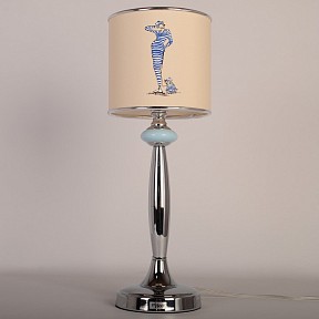 Настольная лампа декоративная Manne TL.7737-1BL хром арт. TL.7737-1BL (дама с собачкой) настольная лампа 1л