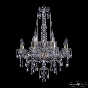 Подвесная люстра Bohemia Ivele Crystal 1415 золото арт. 1415/8+4/200/h-75 G
