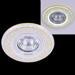 Встраиваемый светильник Reluce  хром арт. 09502-9.0-001MN MR16+LED3W WH/GD