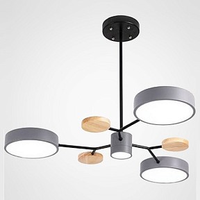 Люстра на штанге Imperiumloft Meade Lamps Grey кремовый арт. MEADE-01